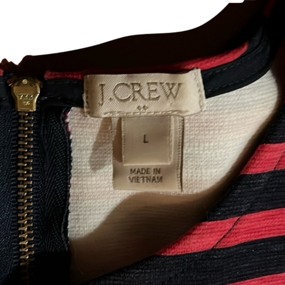 size large Navy and red striped double lined J.Crew T-shirt dress - Picture 4 of 4
